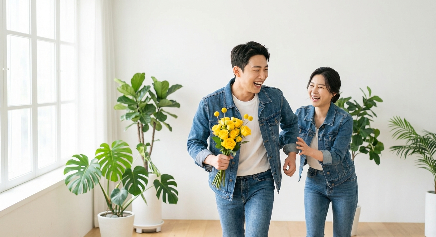 데님 커플, 스튜디오 쫓기놀이